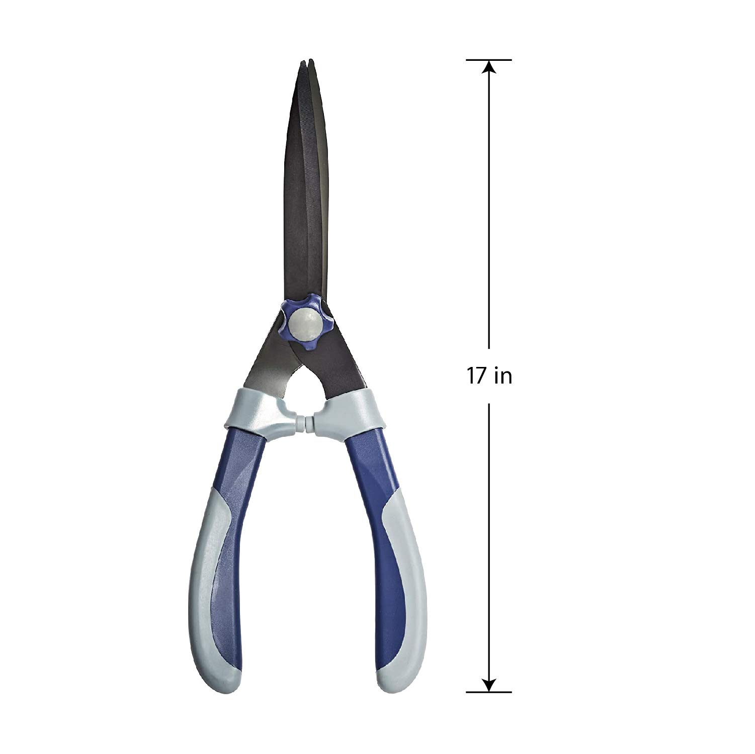 Amazon Basics cesoie per siepi acciaio 43 cm grigio blu