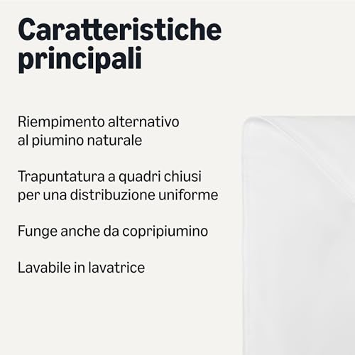 Amazon Basics Piumino 4 Stagioni Matrimoniale 225x220 Bianco