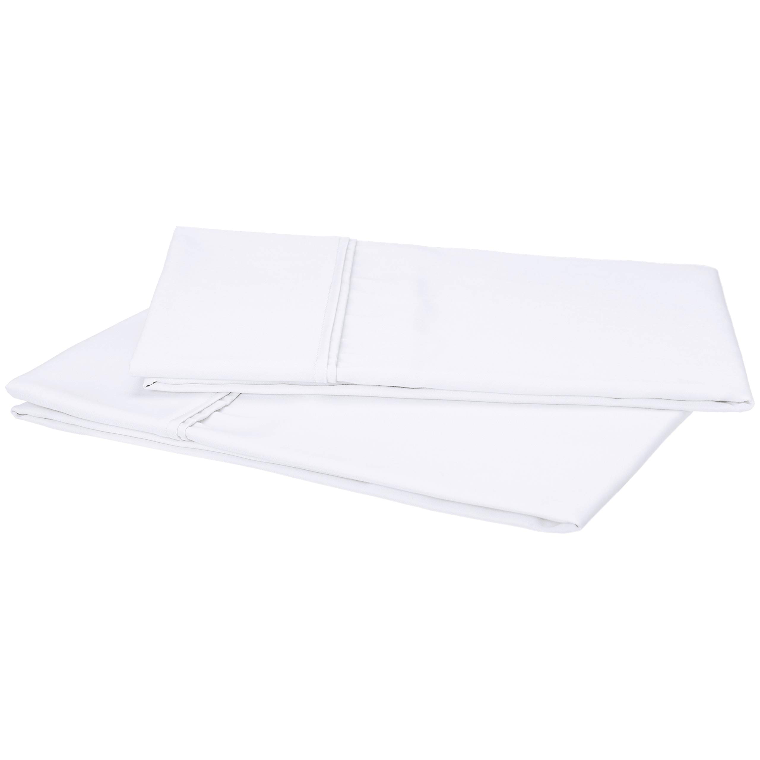 Amazon Basics Federe cotone rasatello 400 fili 50x80 bianche 2 pz