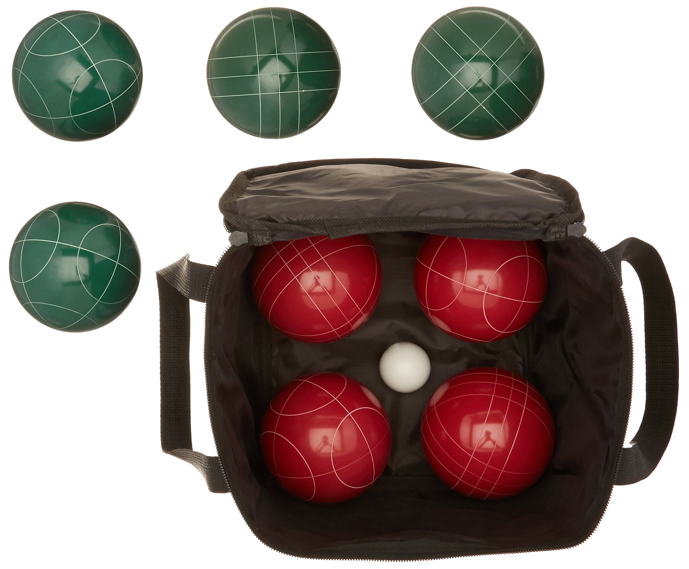 AmazonBasics Set Bocce 100 mm 8+1 con Custodia Adulti