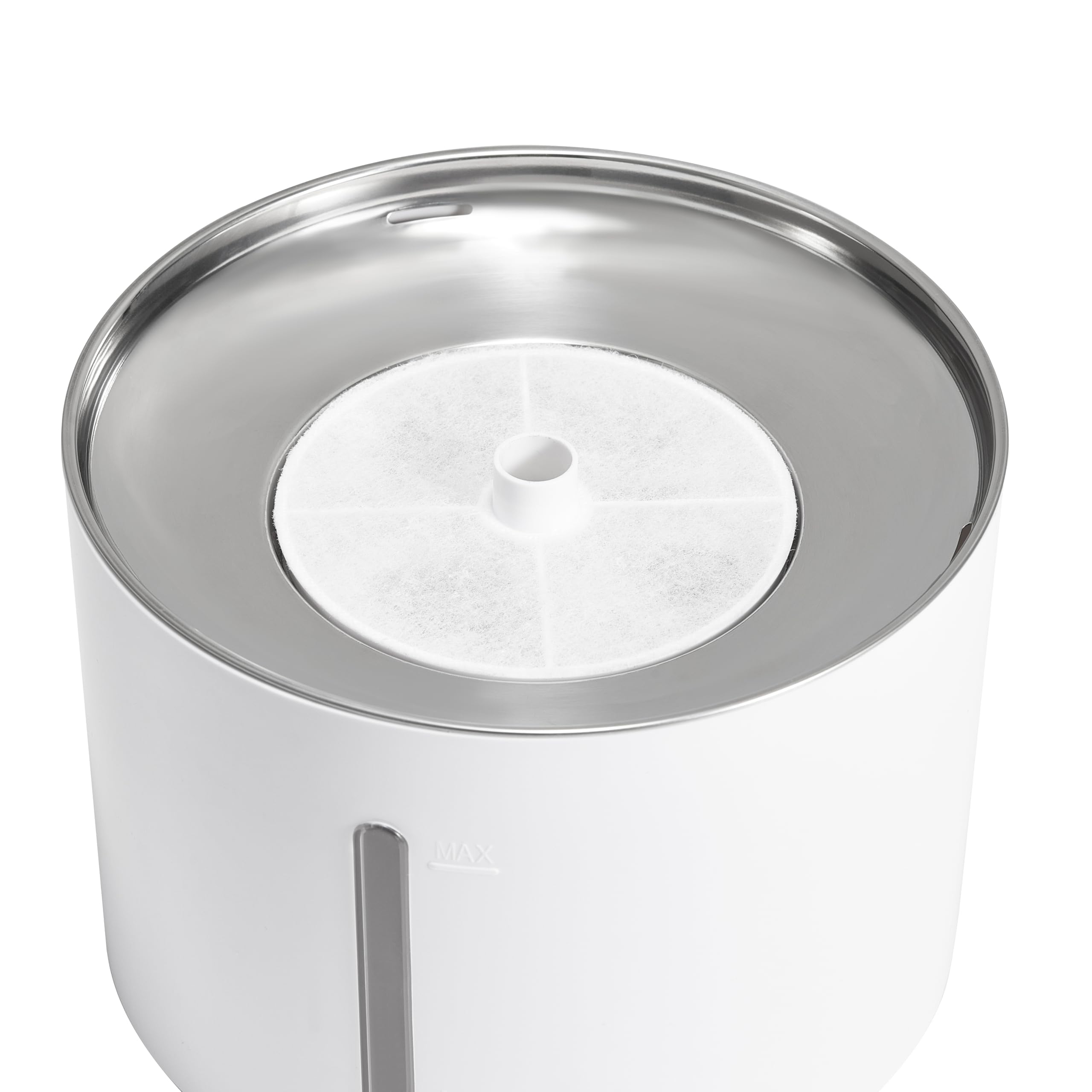 Amazon Basics fontana acqua gatti 3 L acciaio inox bianca