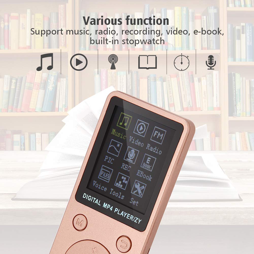 Elprico Lettore MP4 32 GB Oro Rosa con Cuffie Radio