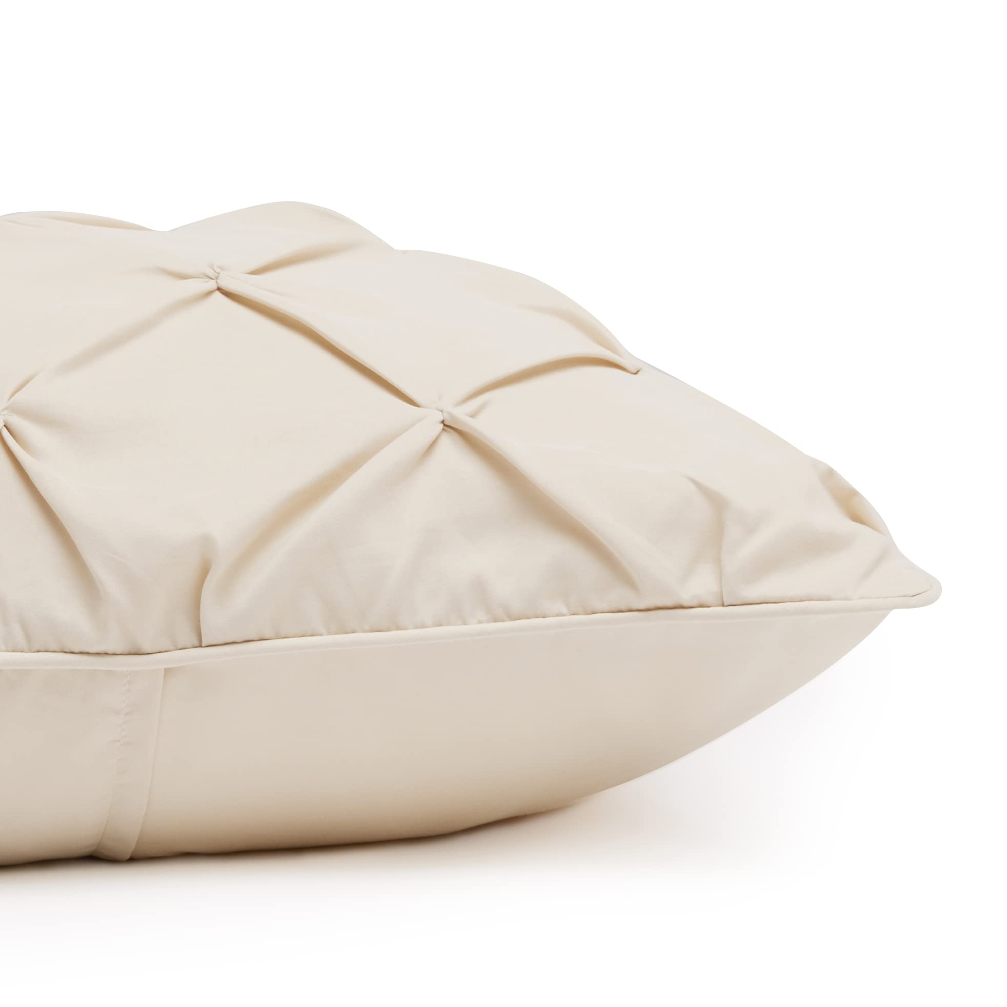 Amazon Basics set copripiumino 3 pezzi beige plissettato