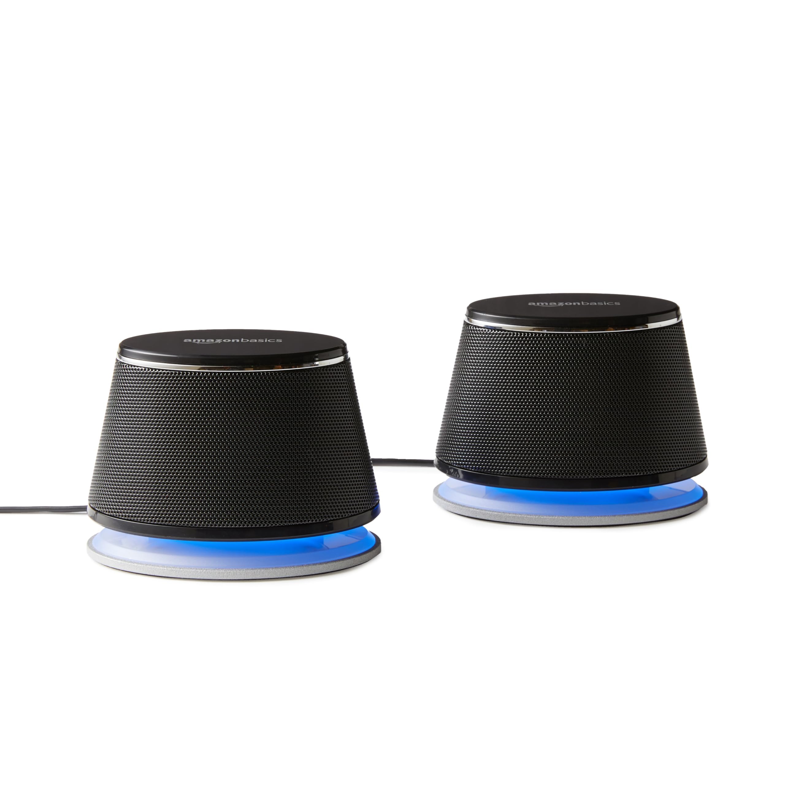 Amazon Basics Altoparlanti PC USB Argento AUX 2.0 Coppia