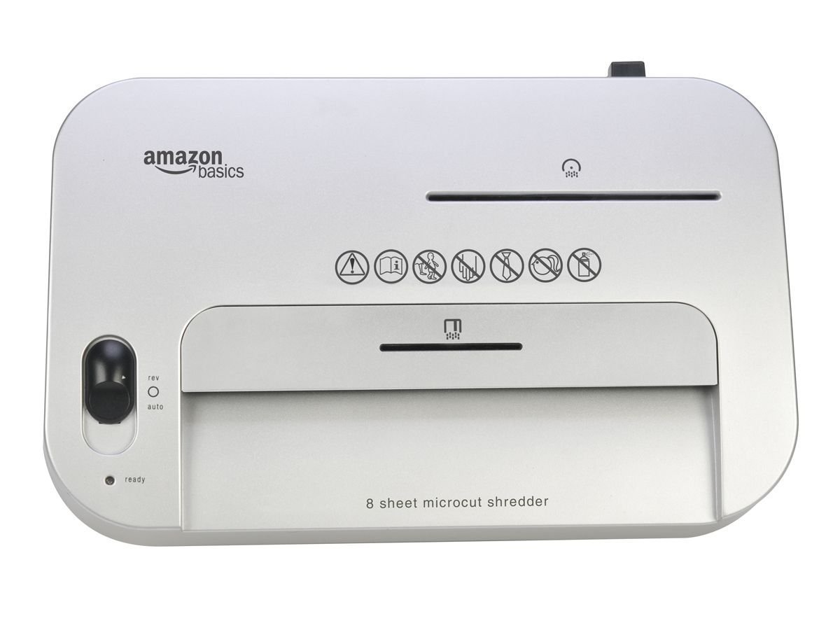 AmazonBasics Distruggidocumenti 8 Fogli Microframmenti P-4