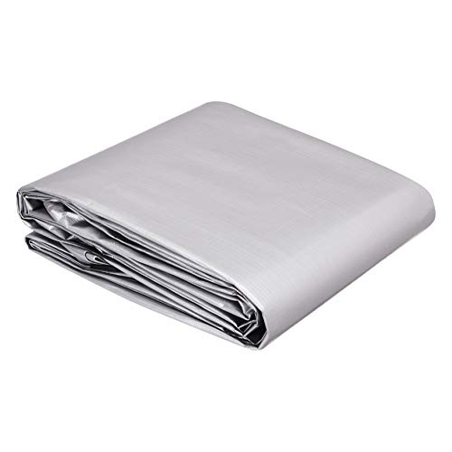 AmazonBasics Telo Impermeabile 3,6 x 6 m Argento/Nero