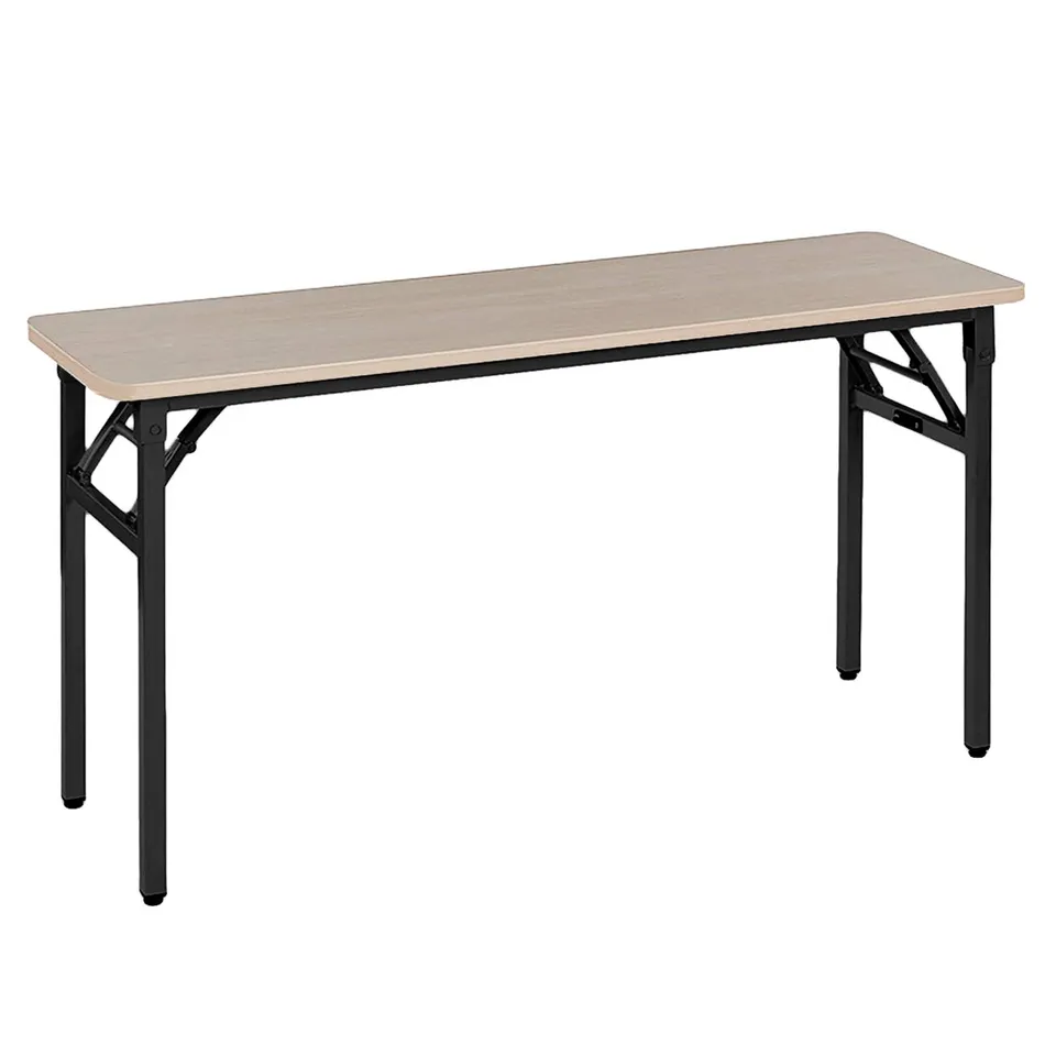 Amazon Basics Tavolo Pieghevole 140 cm Rovere Gambe Nere