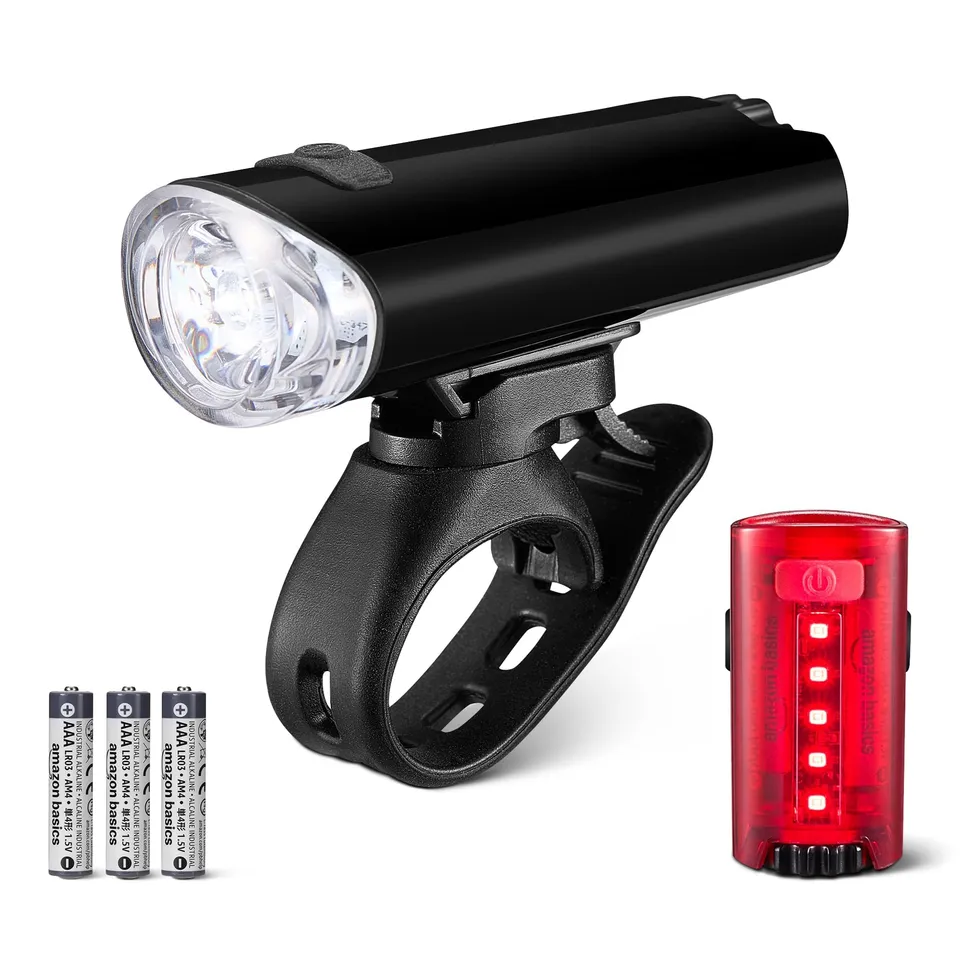 Amazon Basics luci bici LED anteriore posteriore impermeabili