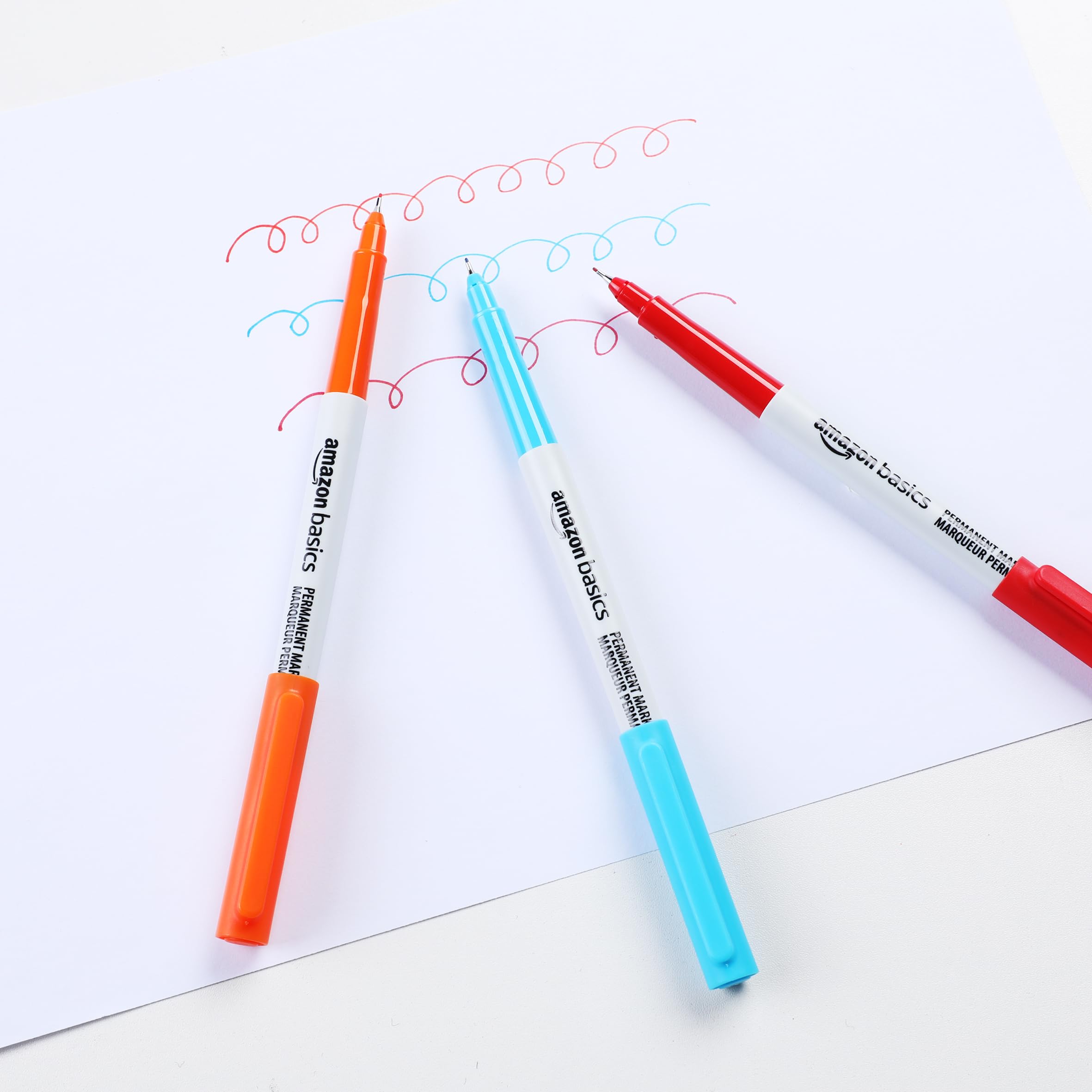 AmazonBasics Pennarelli Indelebili Punta a Scalpello 24 Colori
