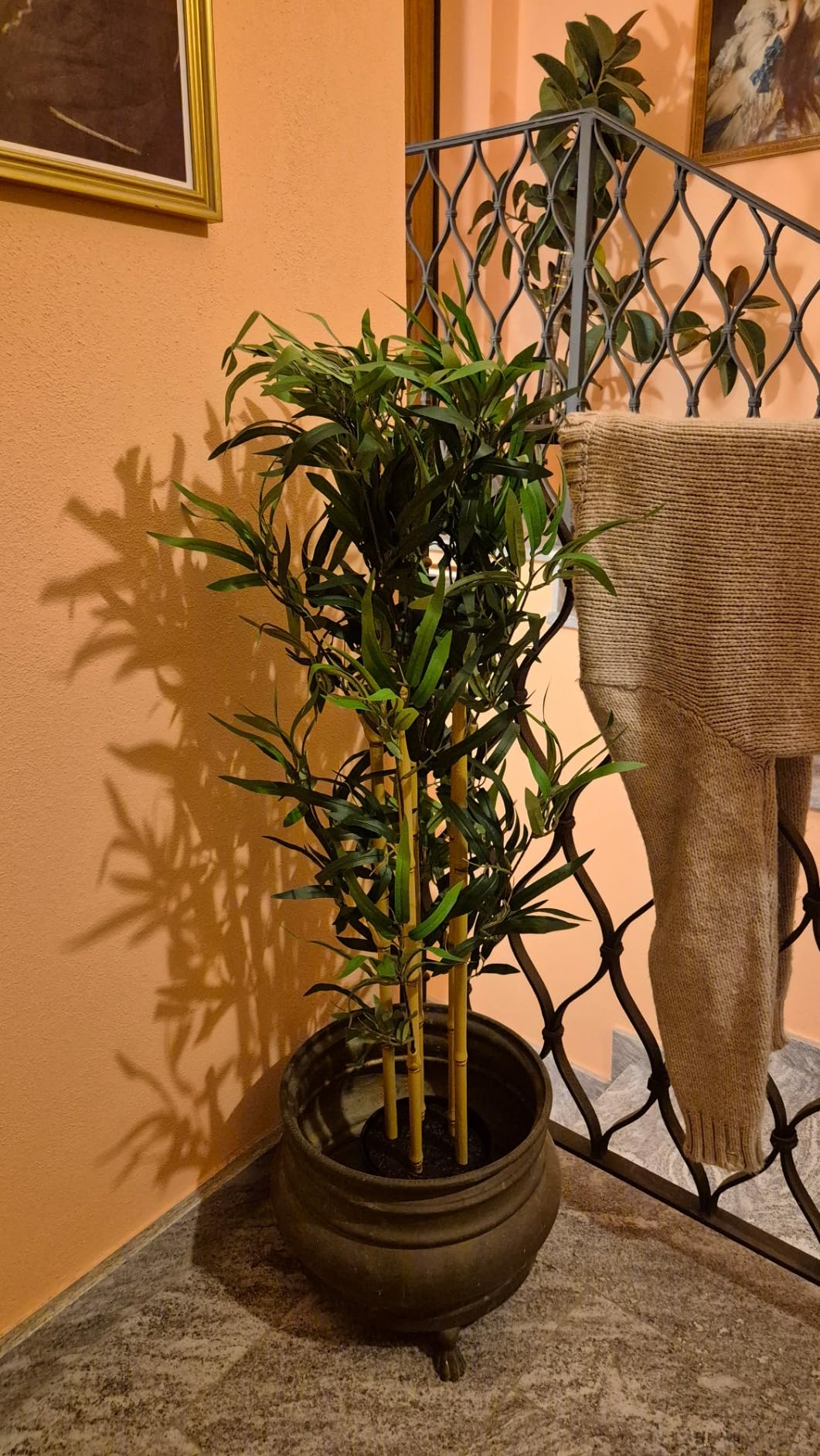 Amazon Basics Pianta Bambù Artificiale 100 cm con Vaso