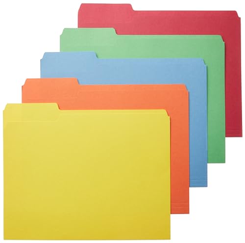 AmazonBasics Cartelline Manila Formato Letter Espandibili Assortite