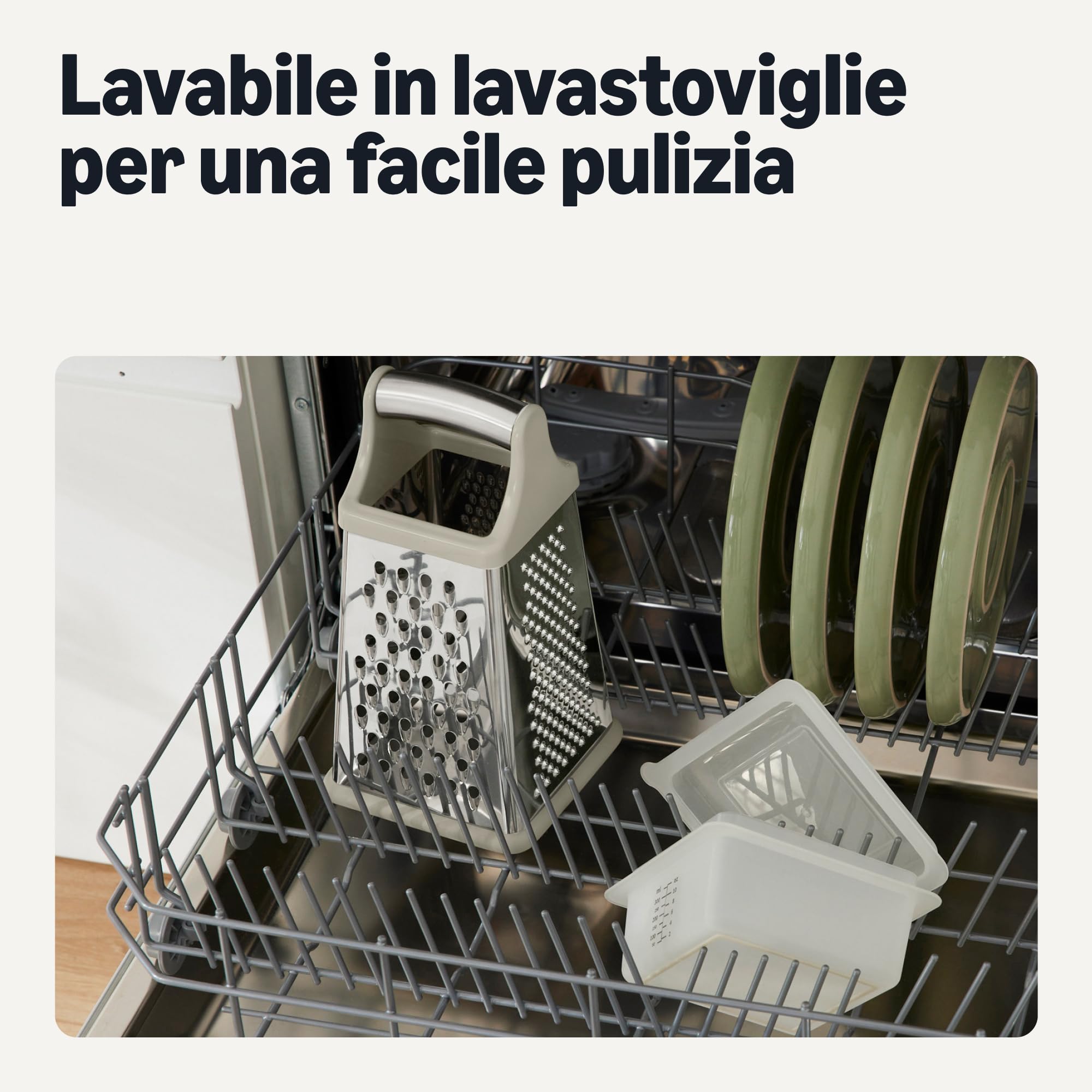 Amazon Basics grattugia formaggio 4 lati acciaio inox