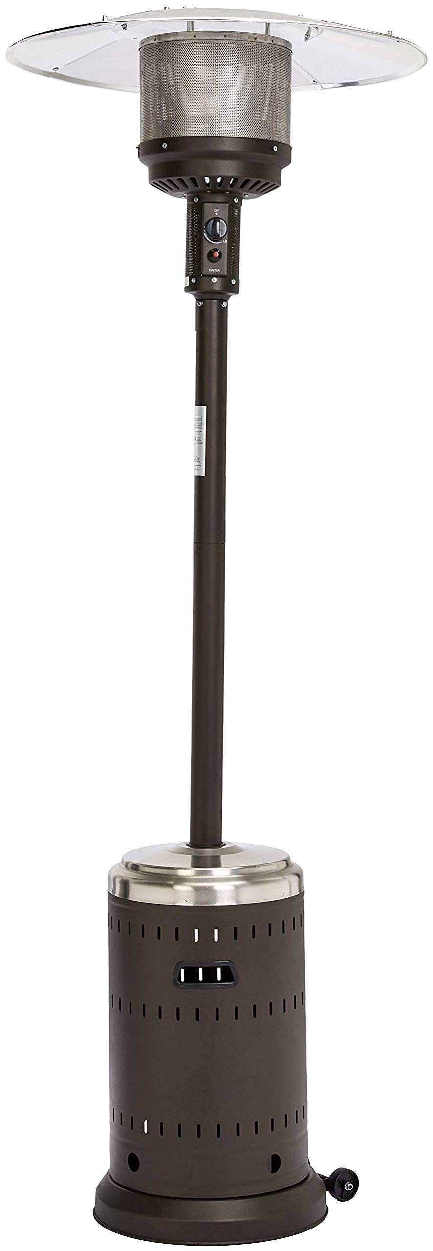 Amazon Basics Stufa a Fungo Acciaio Inox Marrone Sabbia 13,5 kW