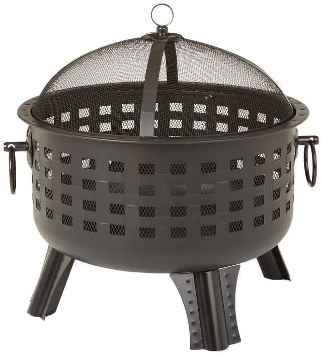 AmazonBasics Braciere Acciaio Rotondo 60 cm con Parascintille