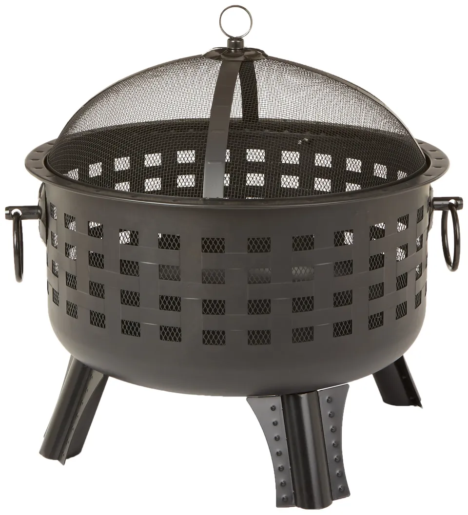 AmazonBasics Braciere Acciaio Rotondo 60 cm con Parascintille
