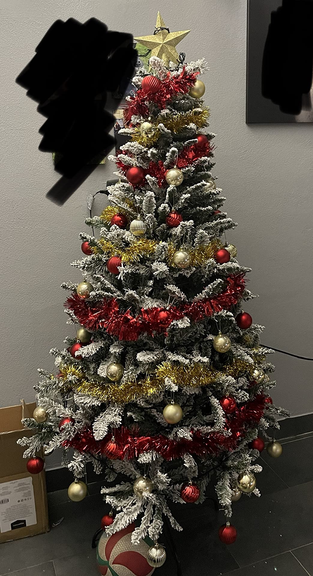 Amazon Basics Albero Natale Innevato 180 cm 618 Rami