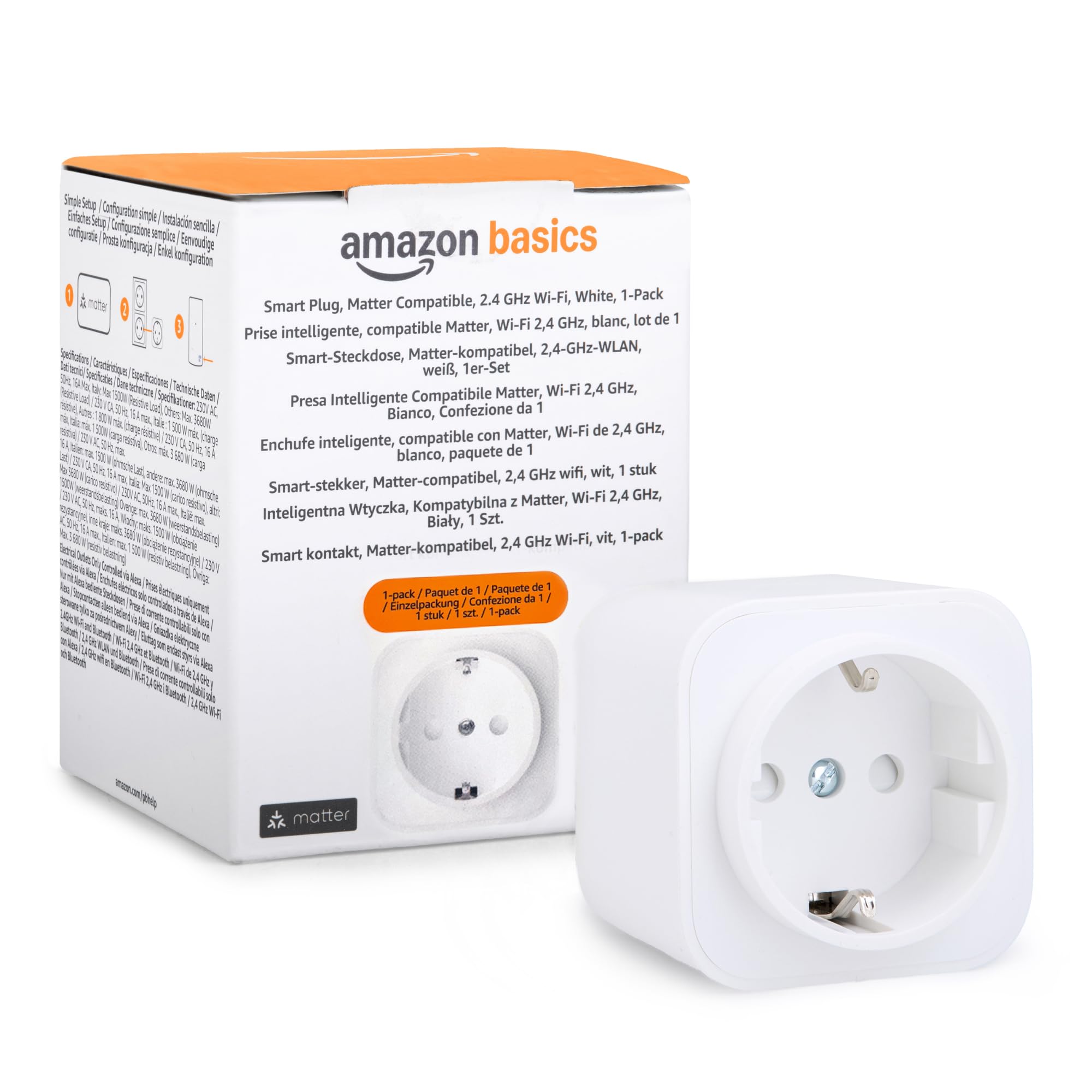 Amazon Basics Matter presa smart Wi-Fi 1 pezzo bianco