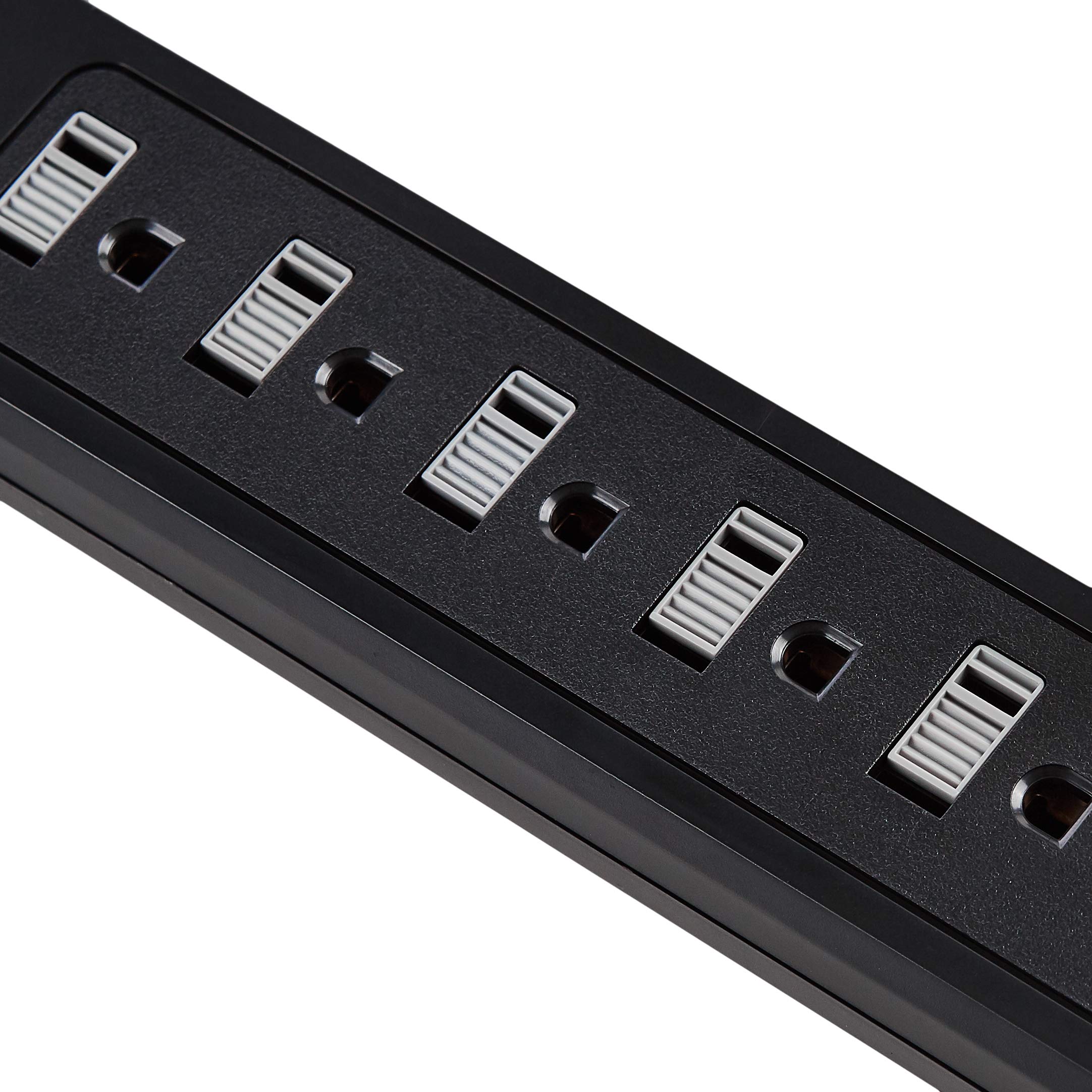 Amazon Basics Multipresa 6 Prese 2 USB 1000J Nera