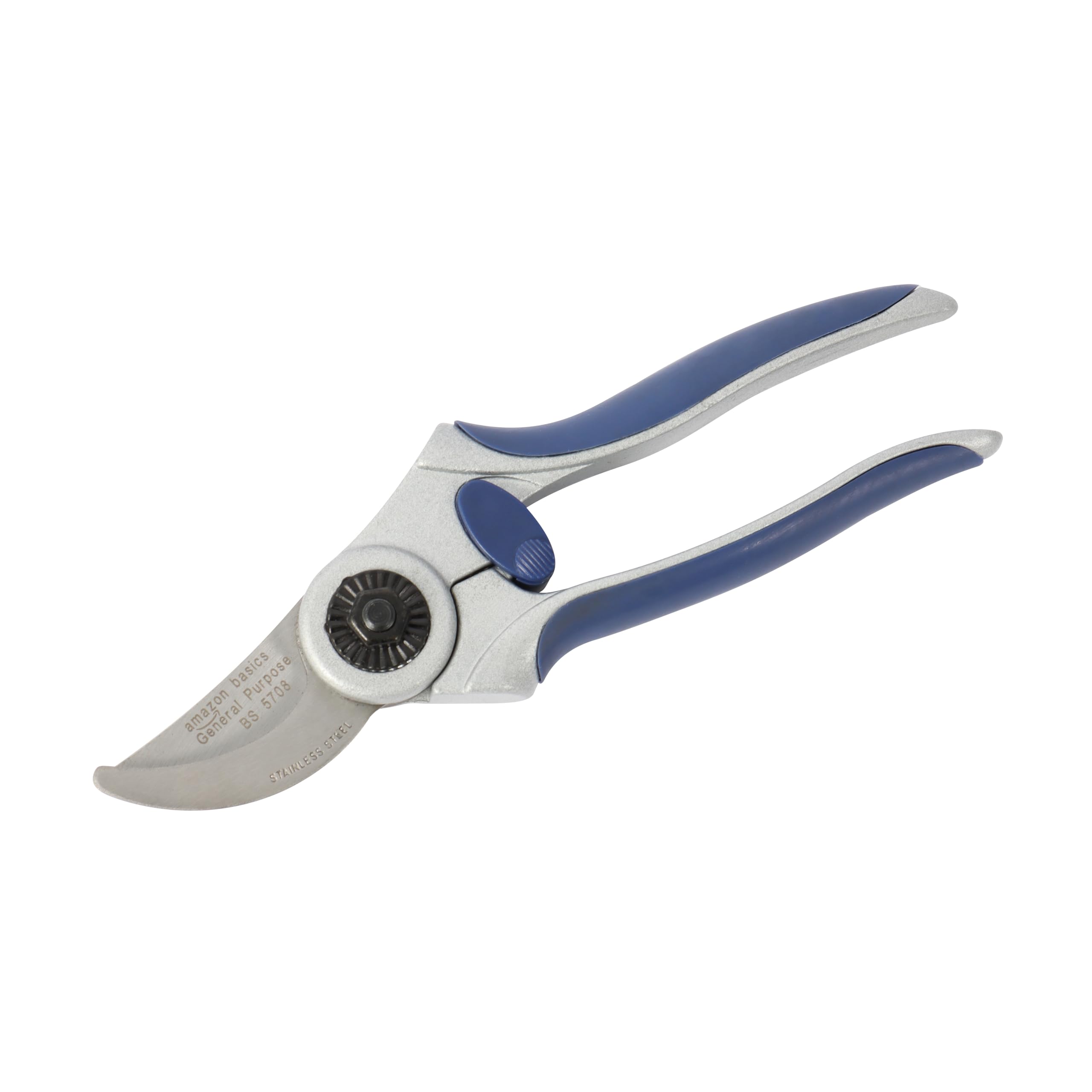 Amazon Basics forbici potatura bypass 17,8 cm blu acciaio