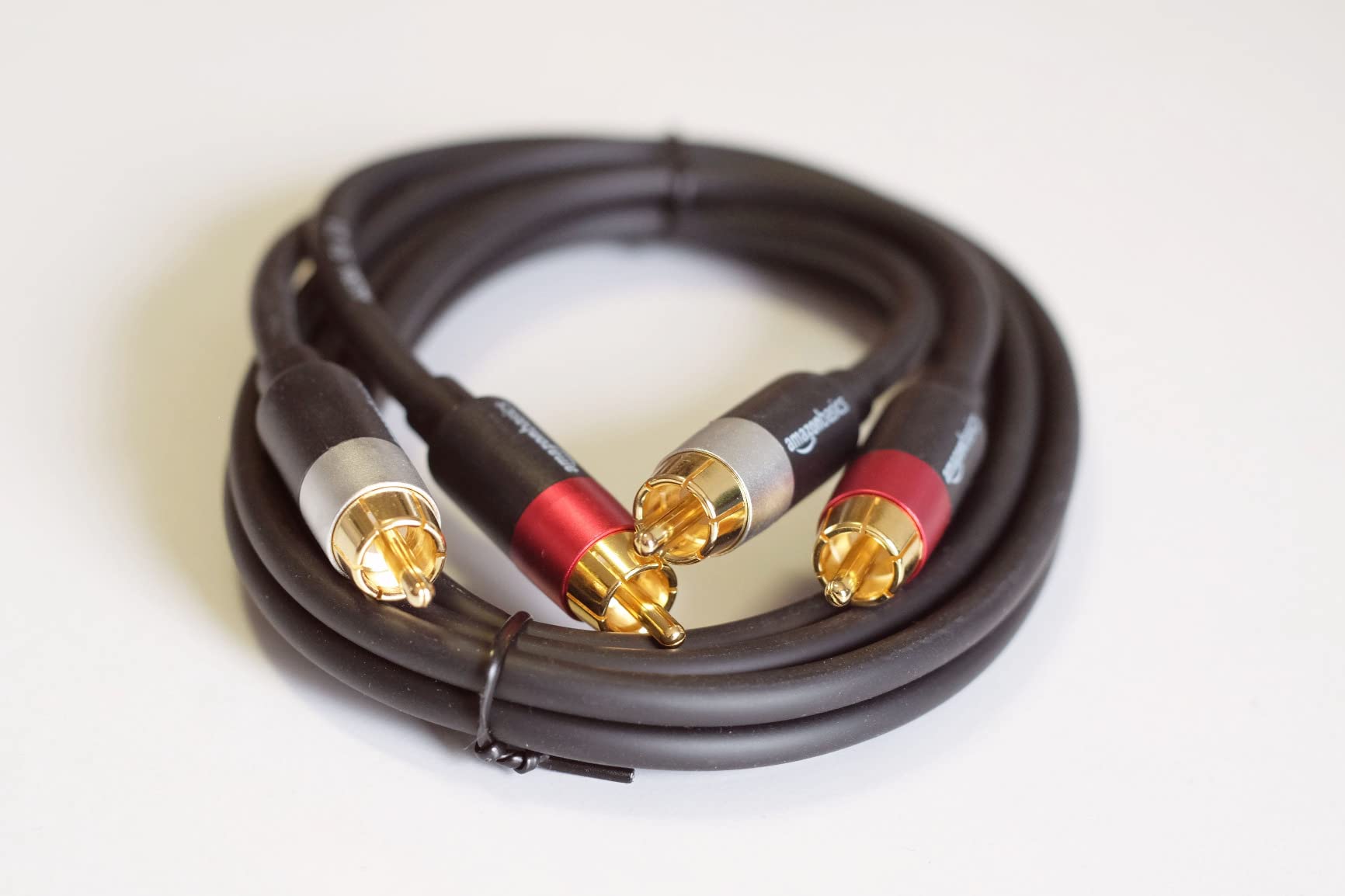AmazonBasics Cavo Audio RCA 2 Maschi 1,22 m Placcato Oro