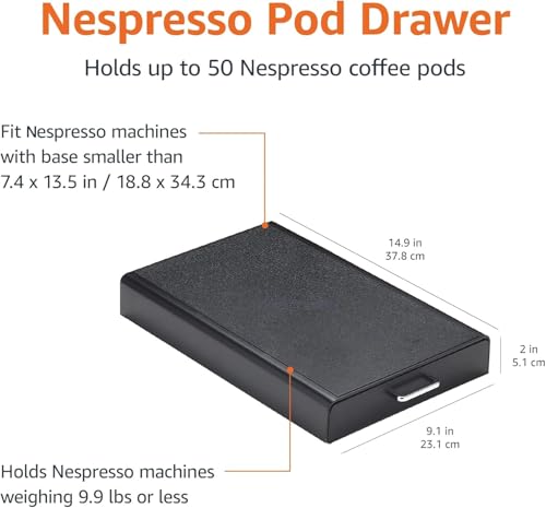 Amazon Basics cassetto portacapsule 50 capsule nero Nespresso