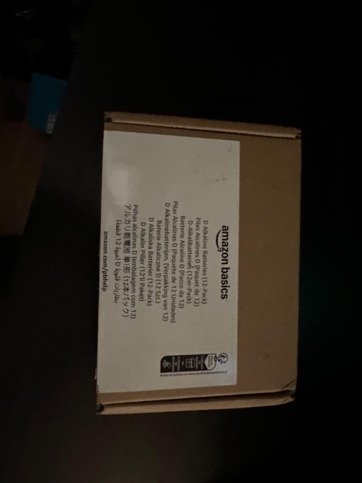 Amazon Basics batterie alcaline D 1,5V confezione 12 uso quotidiano