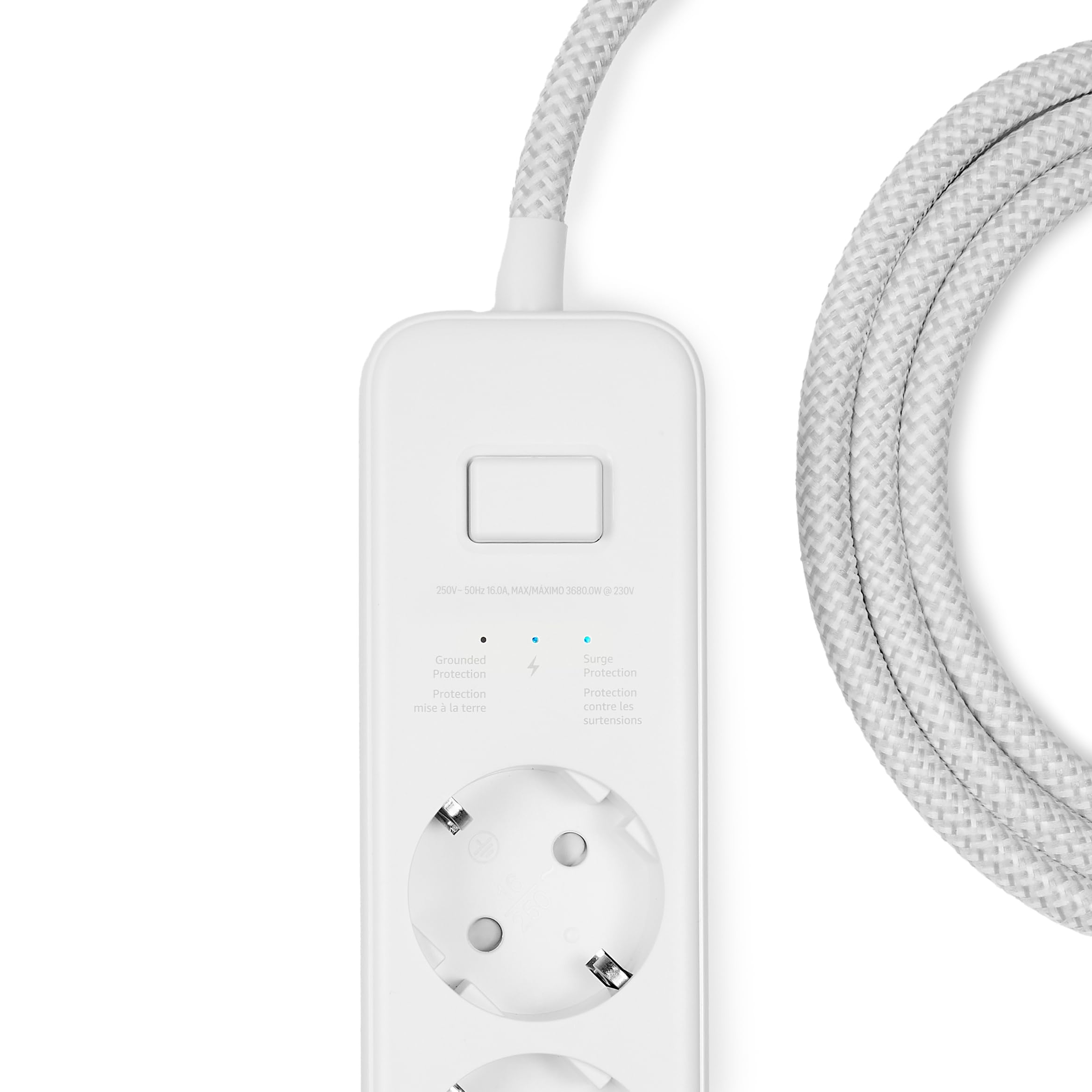 Amazon Basics multipresa 3 vie USB-C ciabatta 1,5m bianco 1050J