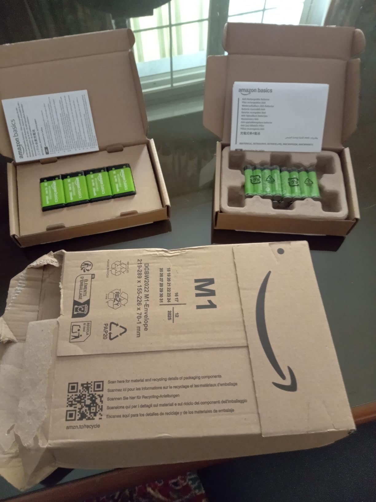 Amazon Basics Batterie AAA Ricaricabili 800mAh 12 Pezzi