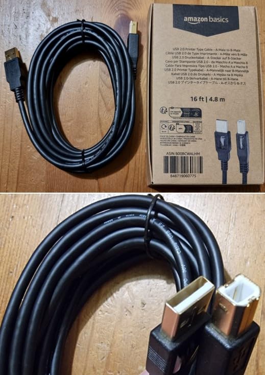 Amazon Basics cavo USB 2.0 A-B 4,8 m nero alta velocità