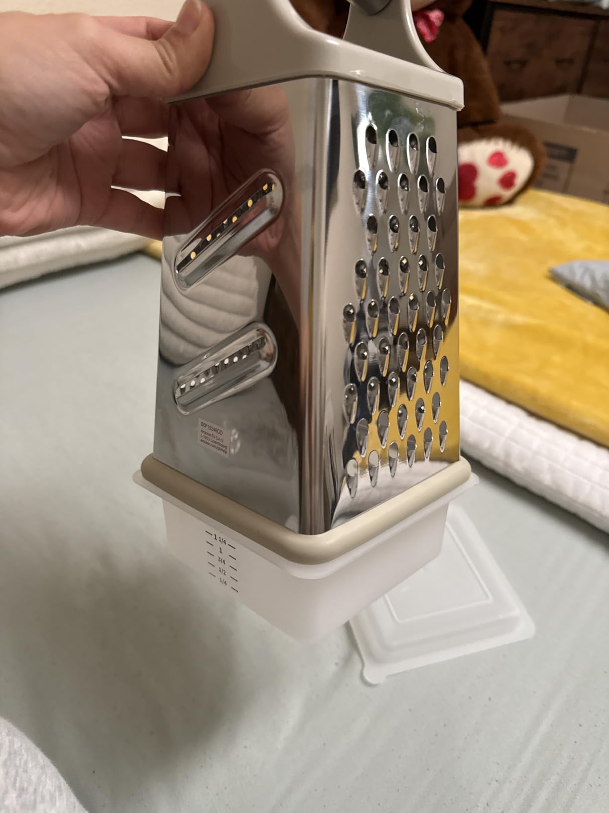 Amazon Basics grattugia formaggio 4 lati acciaio inox