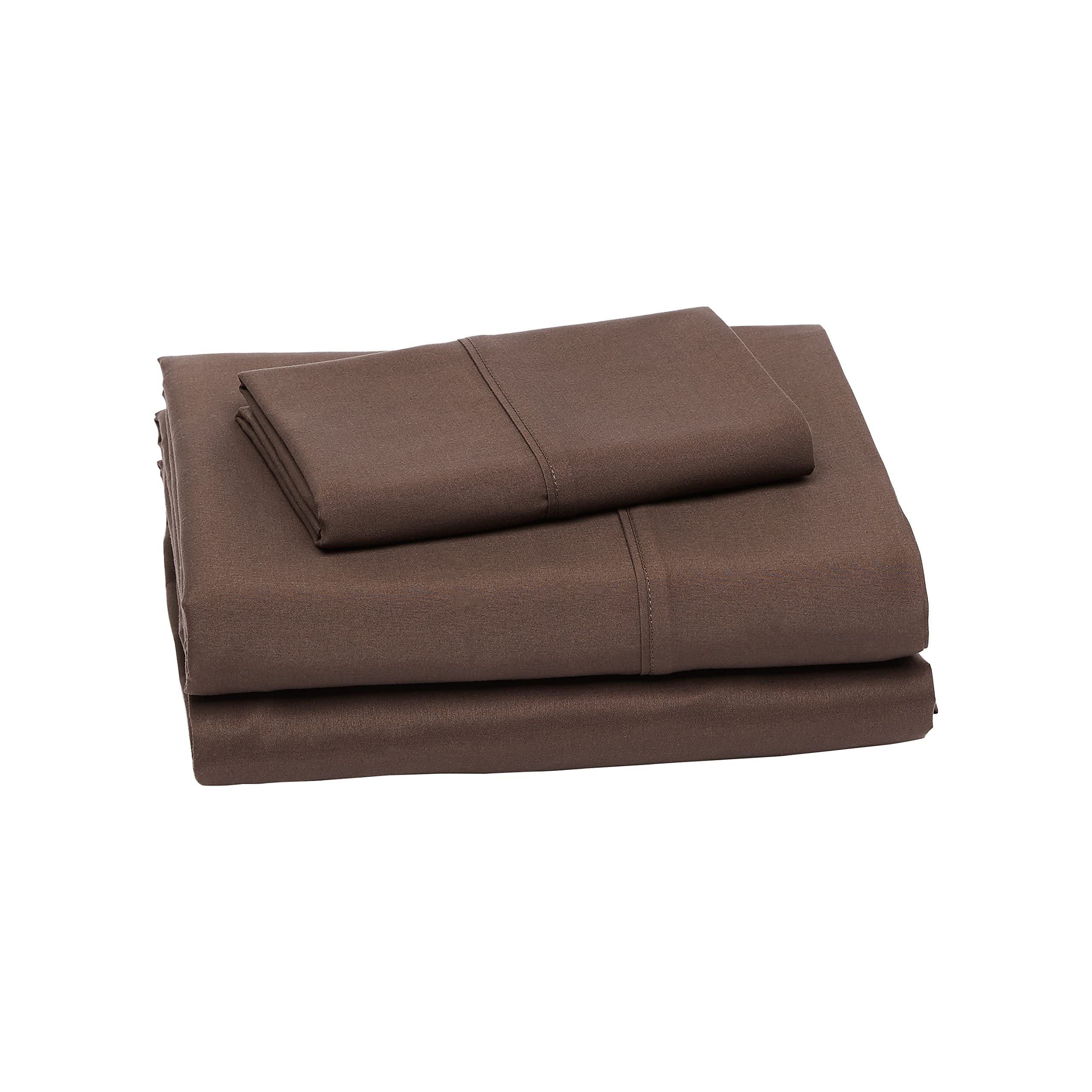 Amazon Basics set lenzuola microfibra Twin XL cioccolato