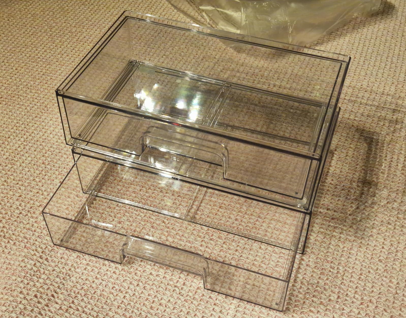 Amazon Basics organizer trucco trasparente 4 pezzi 11,3 cm
