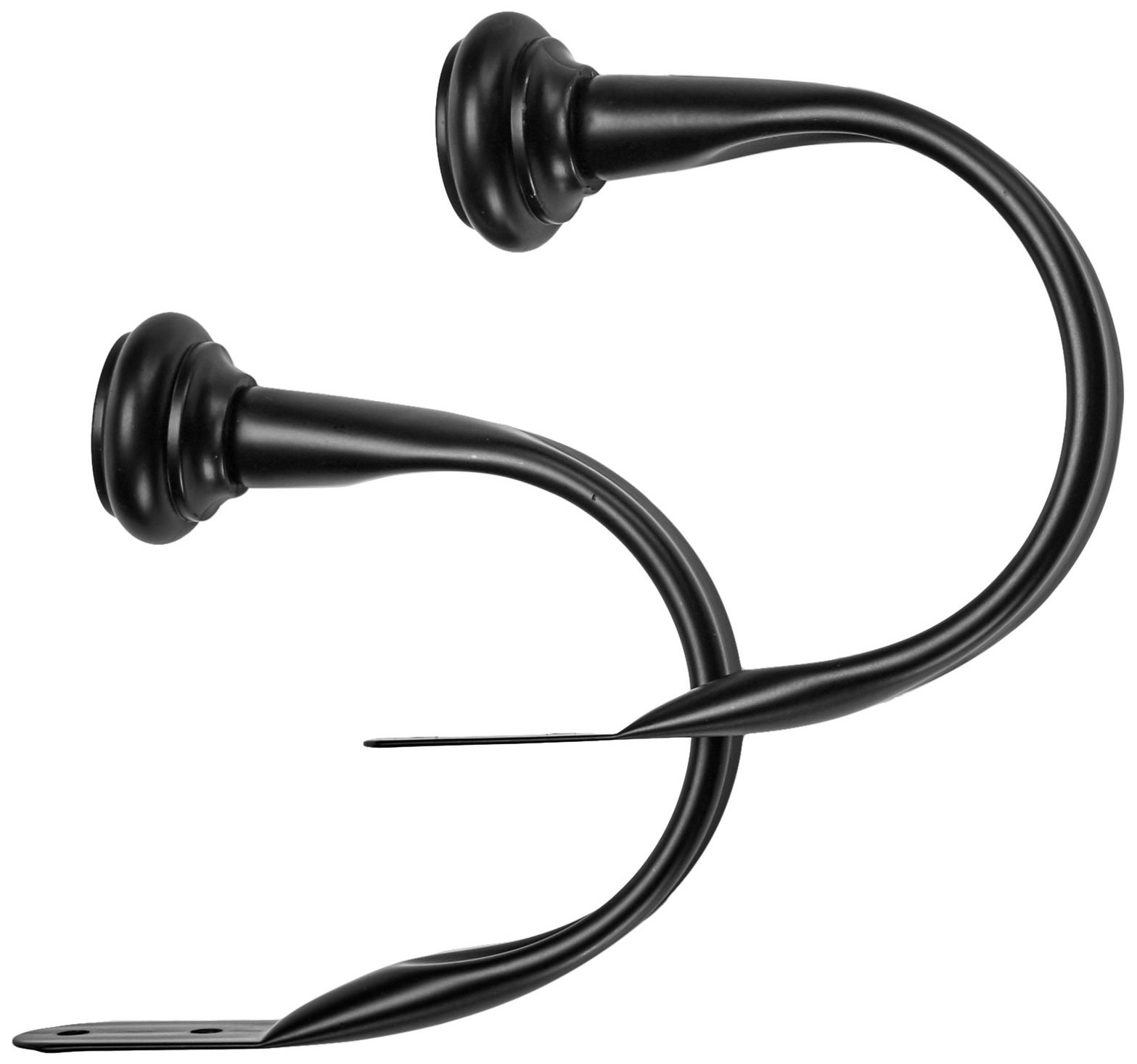 AmazonBasics Set 2 Fermatenda Nero Metallo Parete