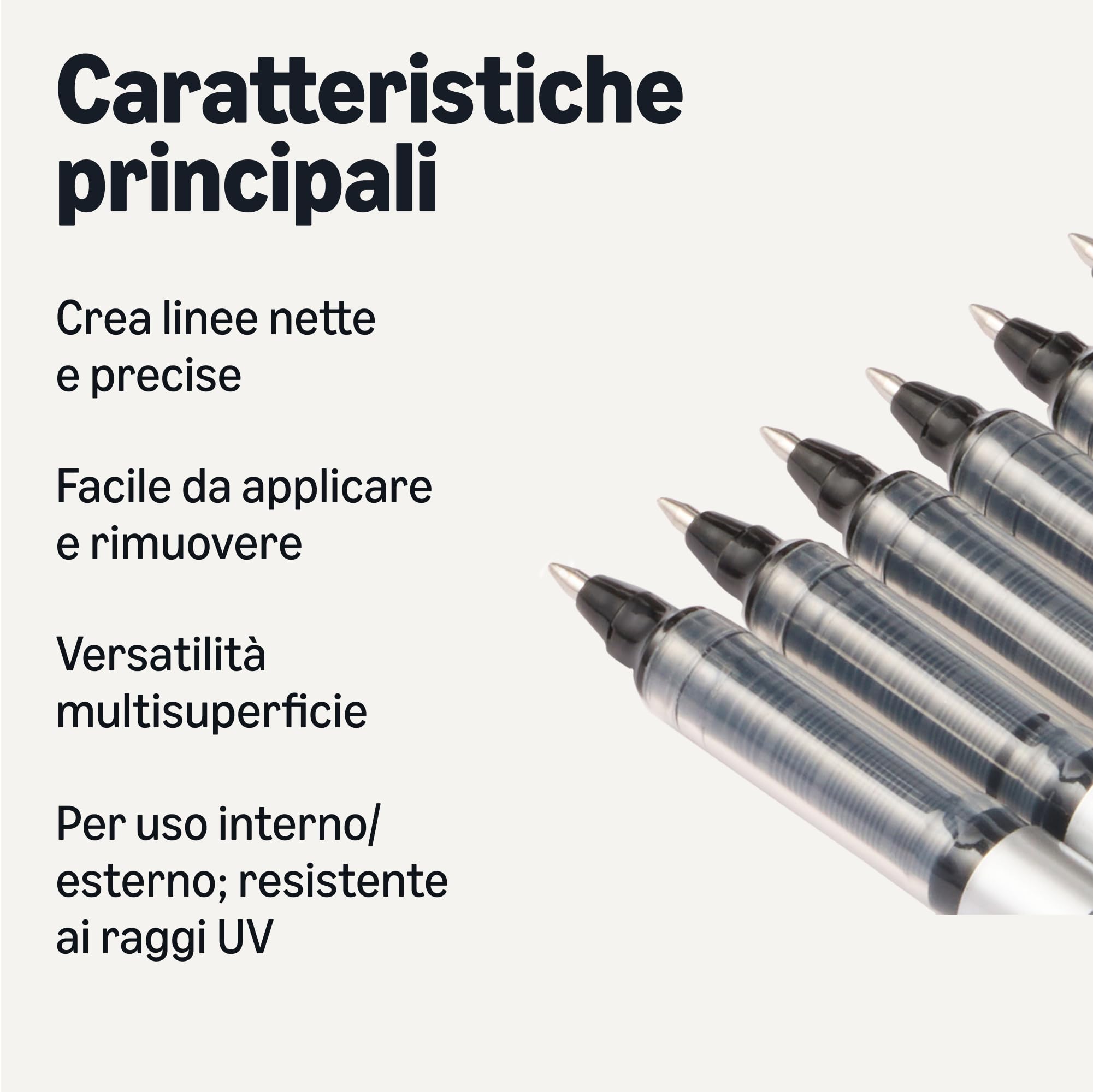 Amazon Basics Penne Gel Roller 0,7mm Nere 12 Pezzi