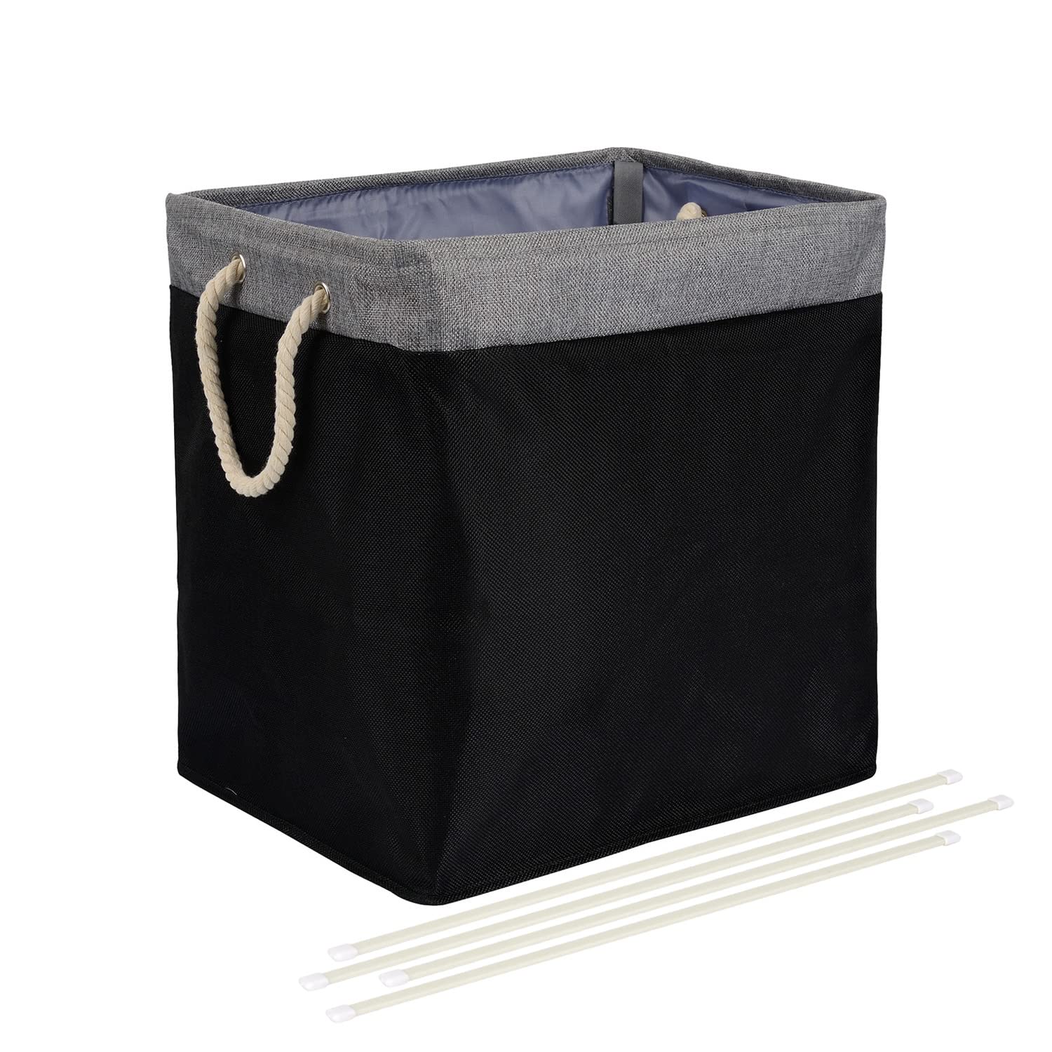 Amazon Basics cesto portabiancheria pieghevole 57L nero