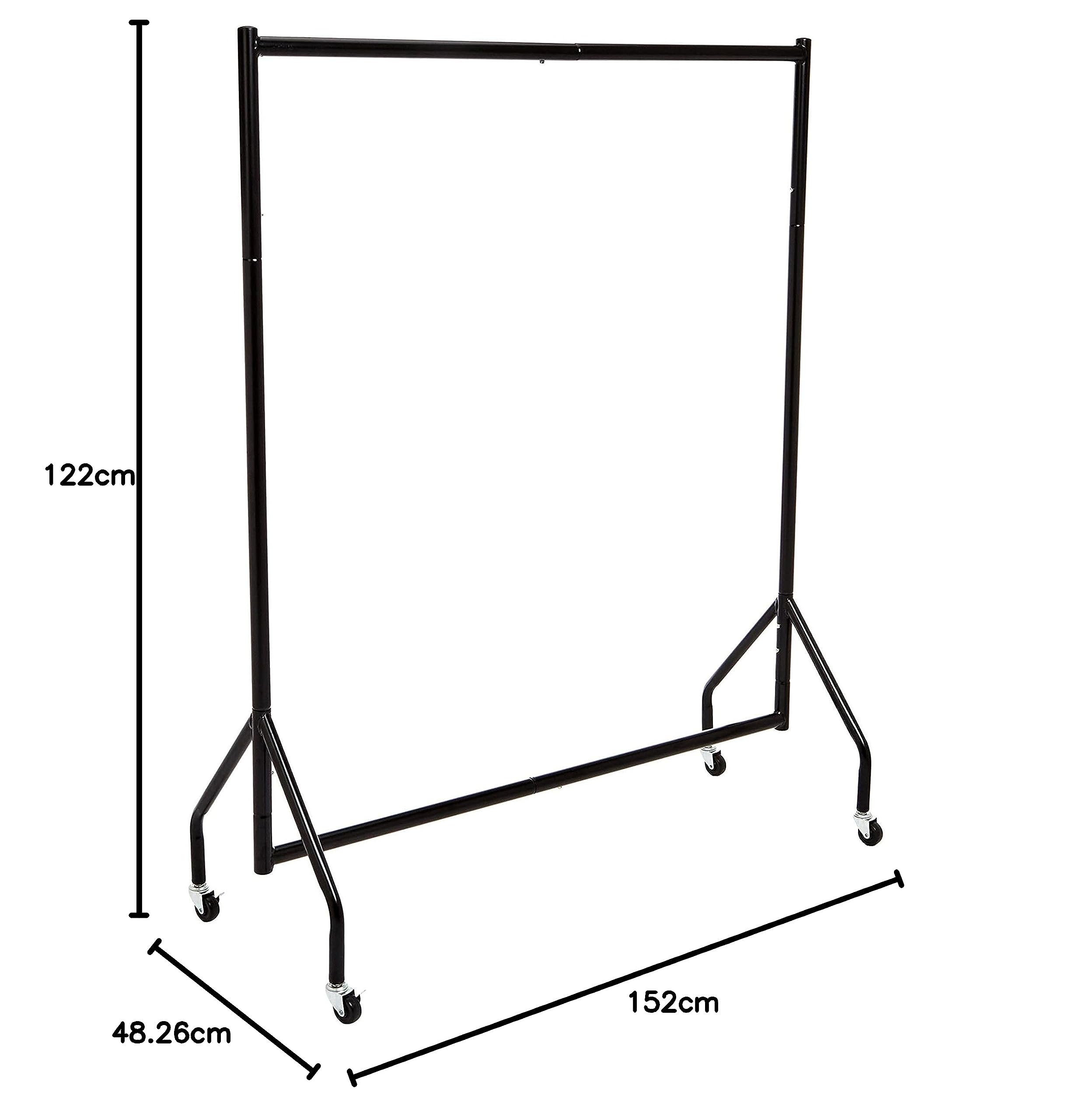 Amazon Basics Stand Appendiabiti 1,21 x 1,52 m Nero Acciaio
