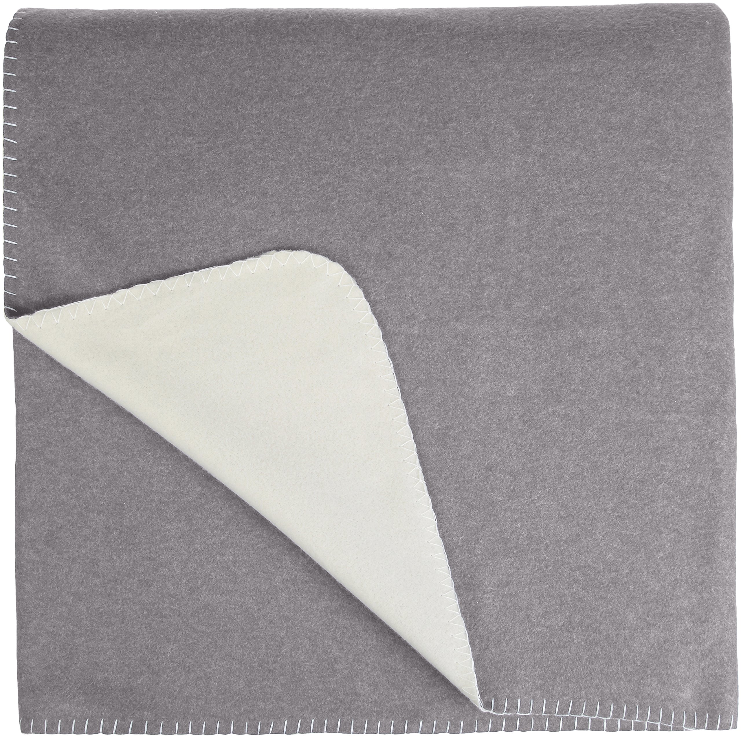 Amazon Basics Coperta Pile 150x200 cm Grigio Crema