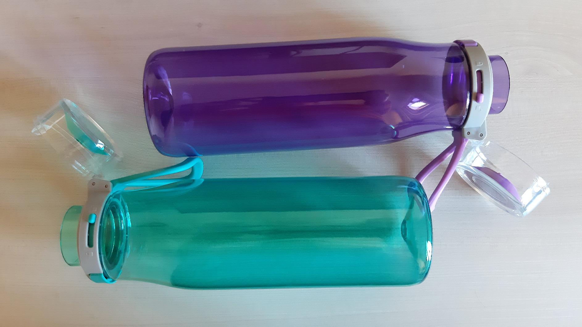 AmazonBasics Borraccia Sportiva 680 ml 2 Pezzi Blu Viola