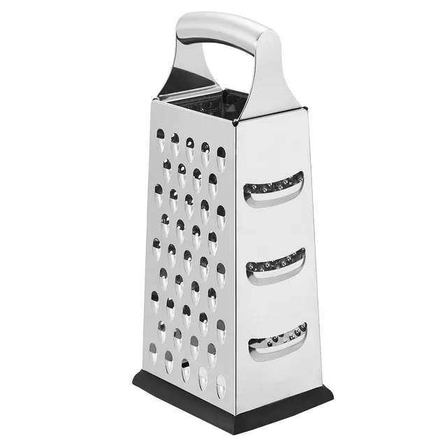 Amazon Basics grattugia formaggio 4 lati acciaio 22,9 cm nero