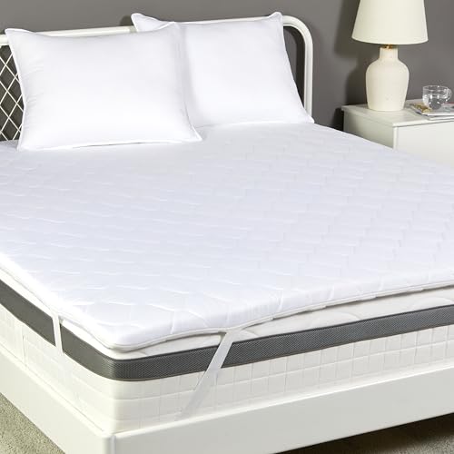 AmazonBasics coprimaterasso schiuma 160x200x6 bianco
