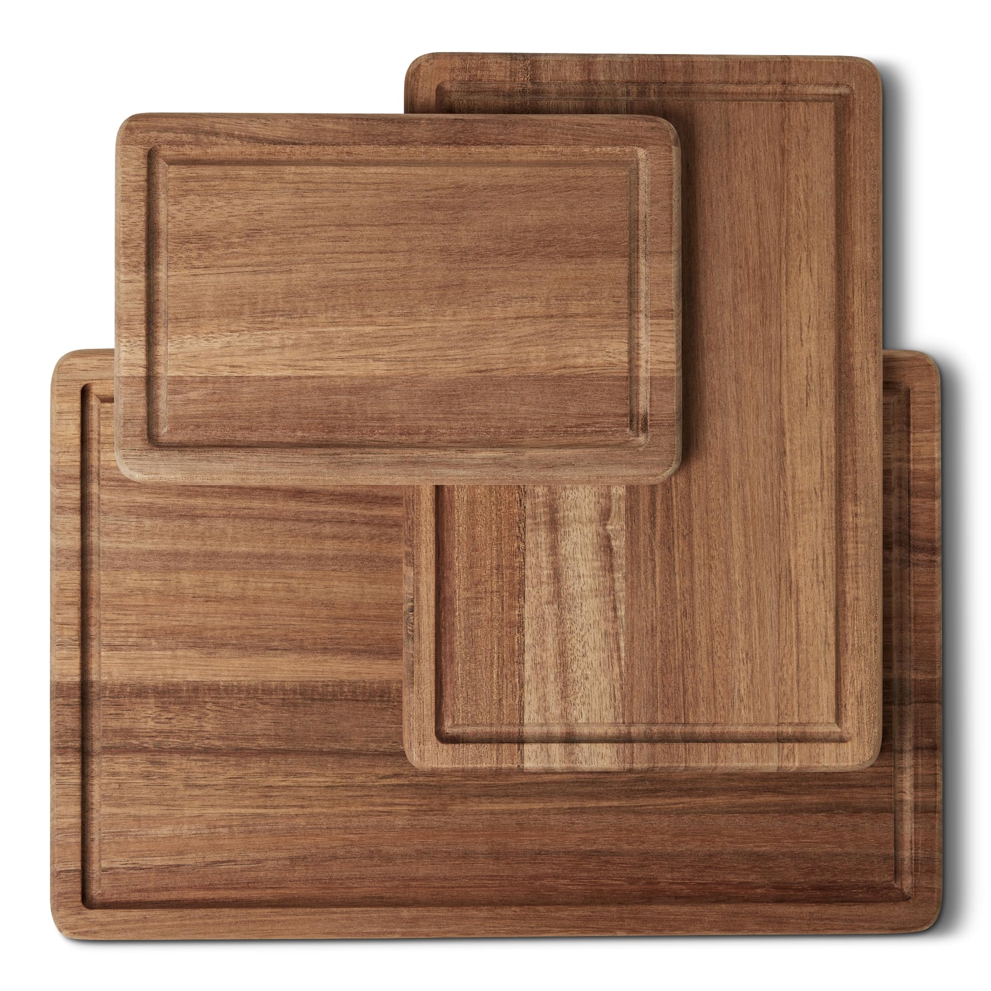 AmazonBasics set 3 taglieri legno acacia pretrattati olio