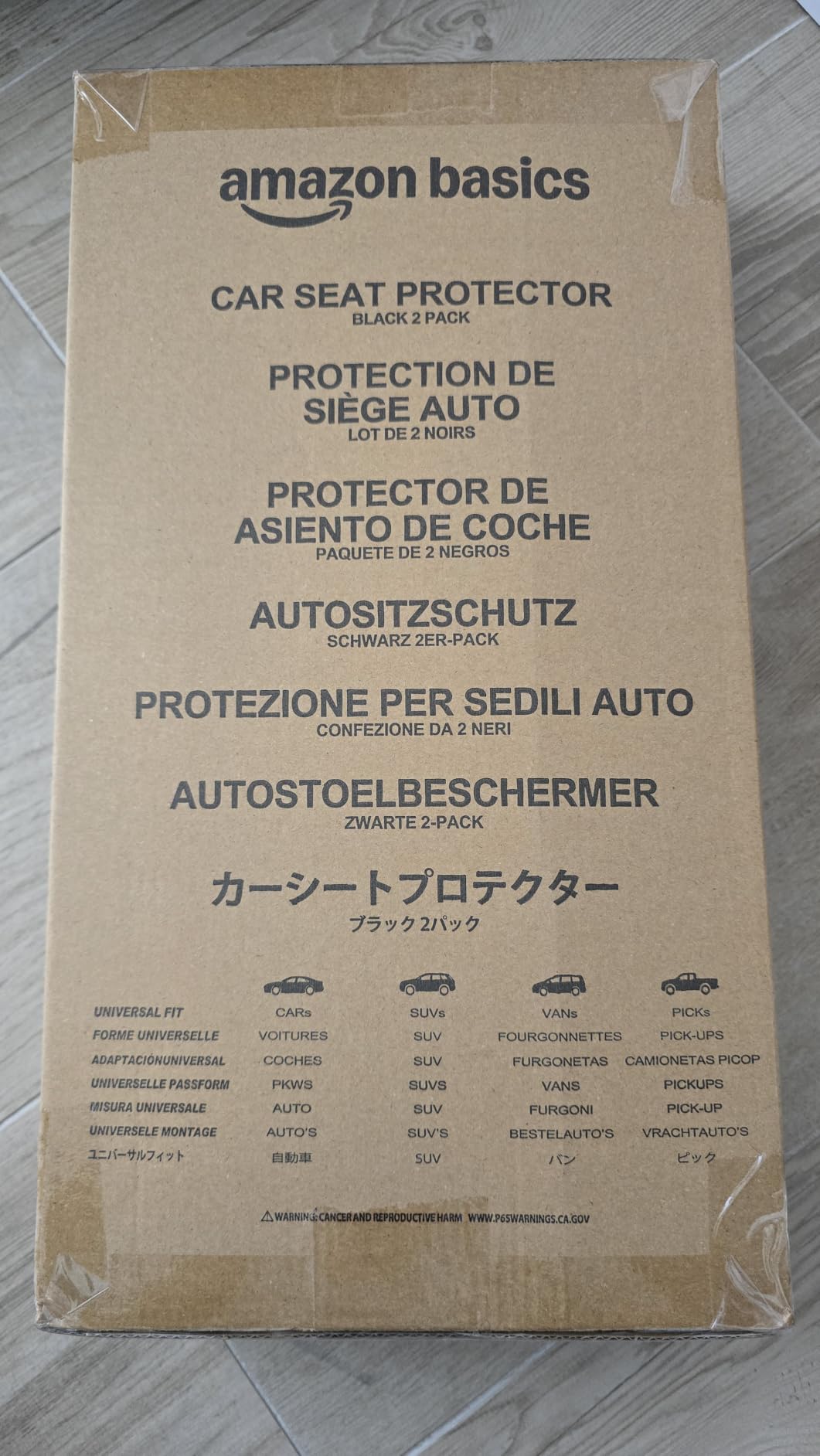 Amazon Basics Coprisedile Auto Posteriore 2 Pezzi Nero