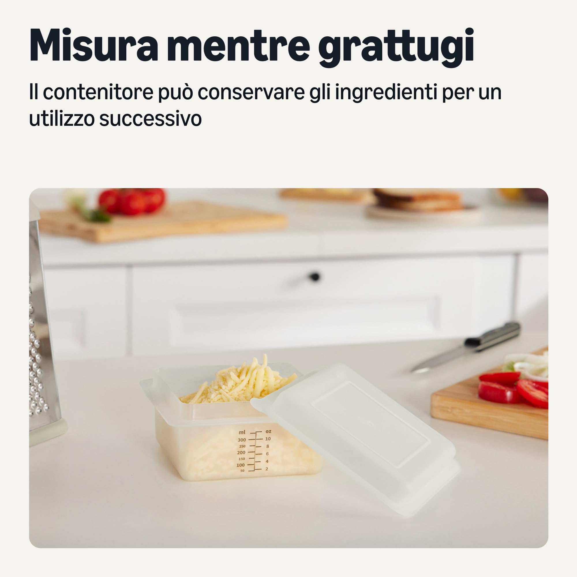 Amazon Basics grattugia formaggio 4 lati acciaio inox
