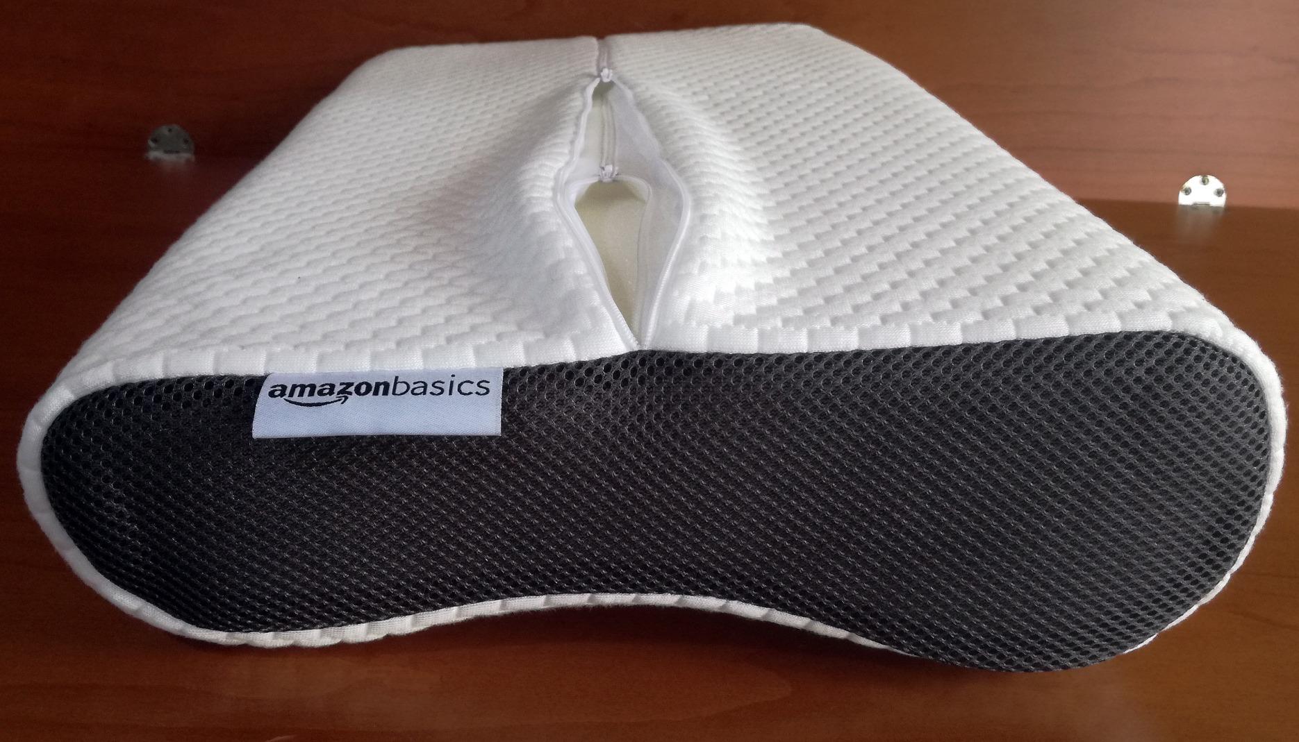 Amazon Basics Cuscino Memory Foam Cervicale 60x35 Regolabile