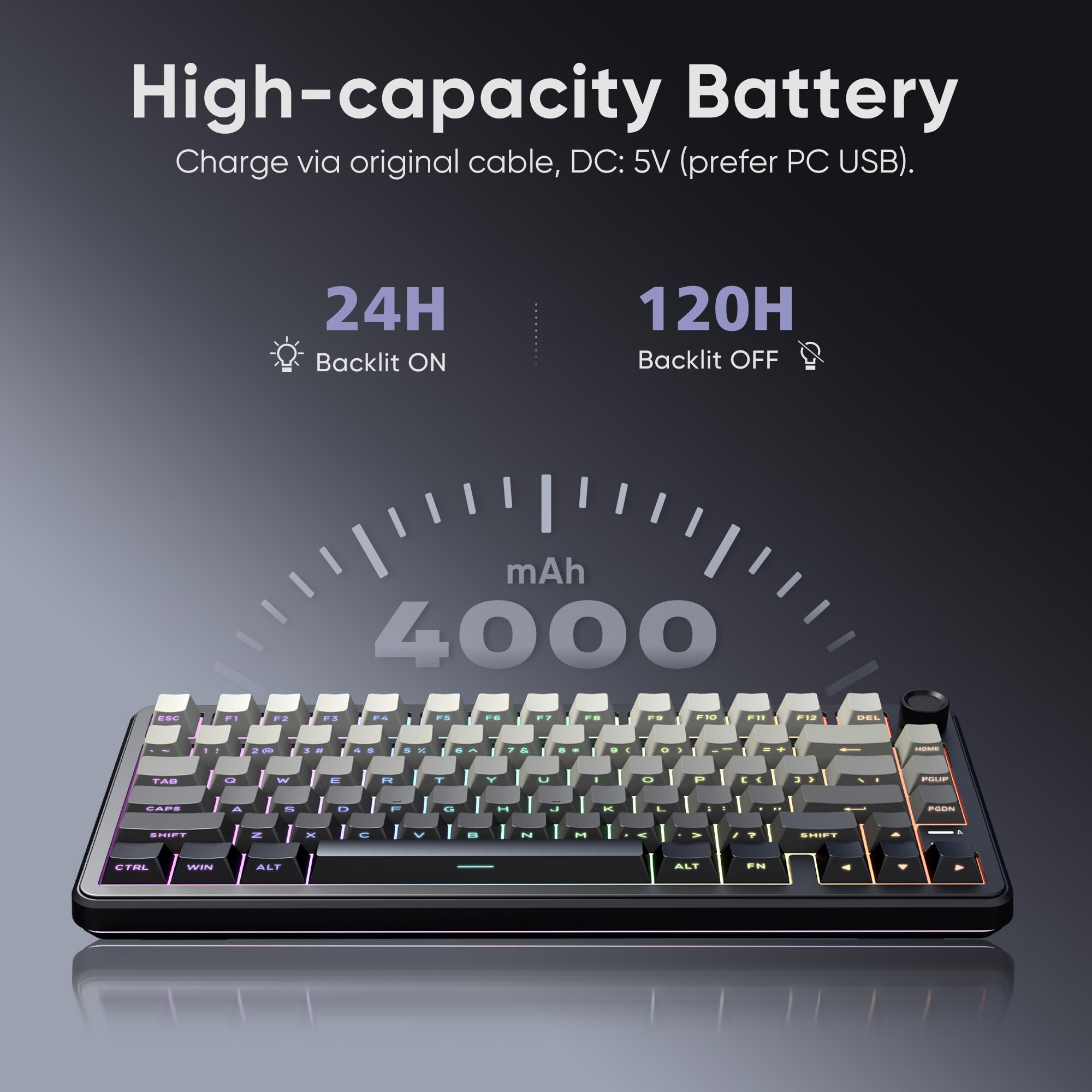 RedThunder K75 Tastiera Meccanica Gaming Wireless QWERTZ