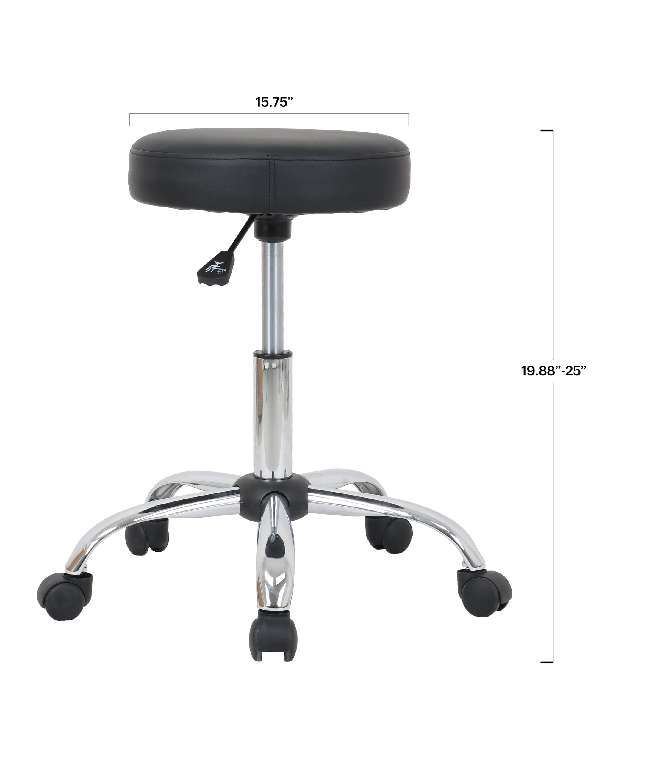 AmazonBasics Sgabello da Disegno Nero Ufficio