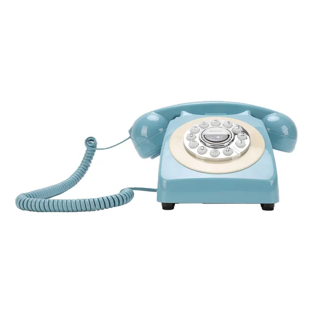 Elprico telefono bluetooth retrò vintage blu cornetta USB