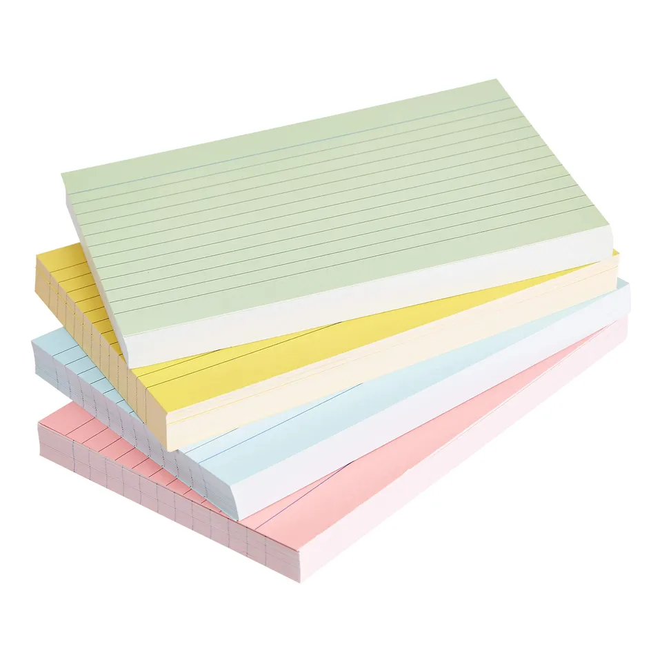 Amazon Basics Cartoncini A6 a Righe Fluo da 200 Pezzi