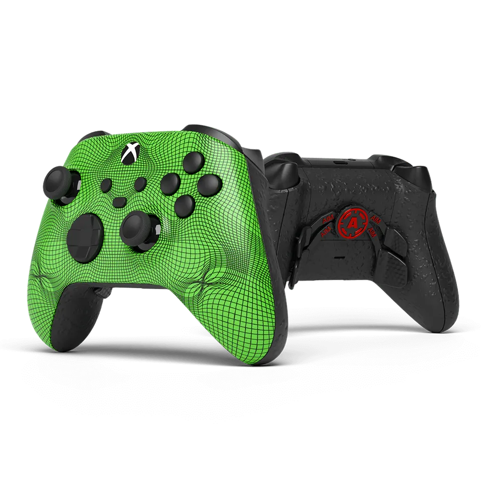 Aim Grid Green controller Xbox Series X metallizzato