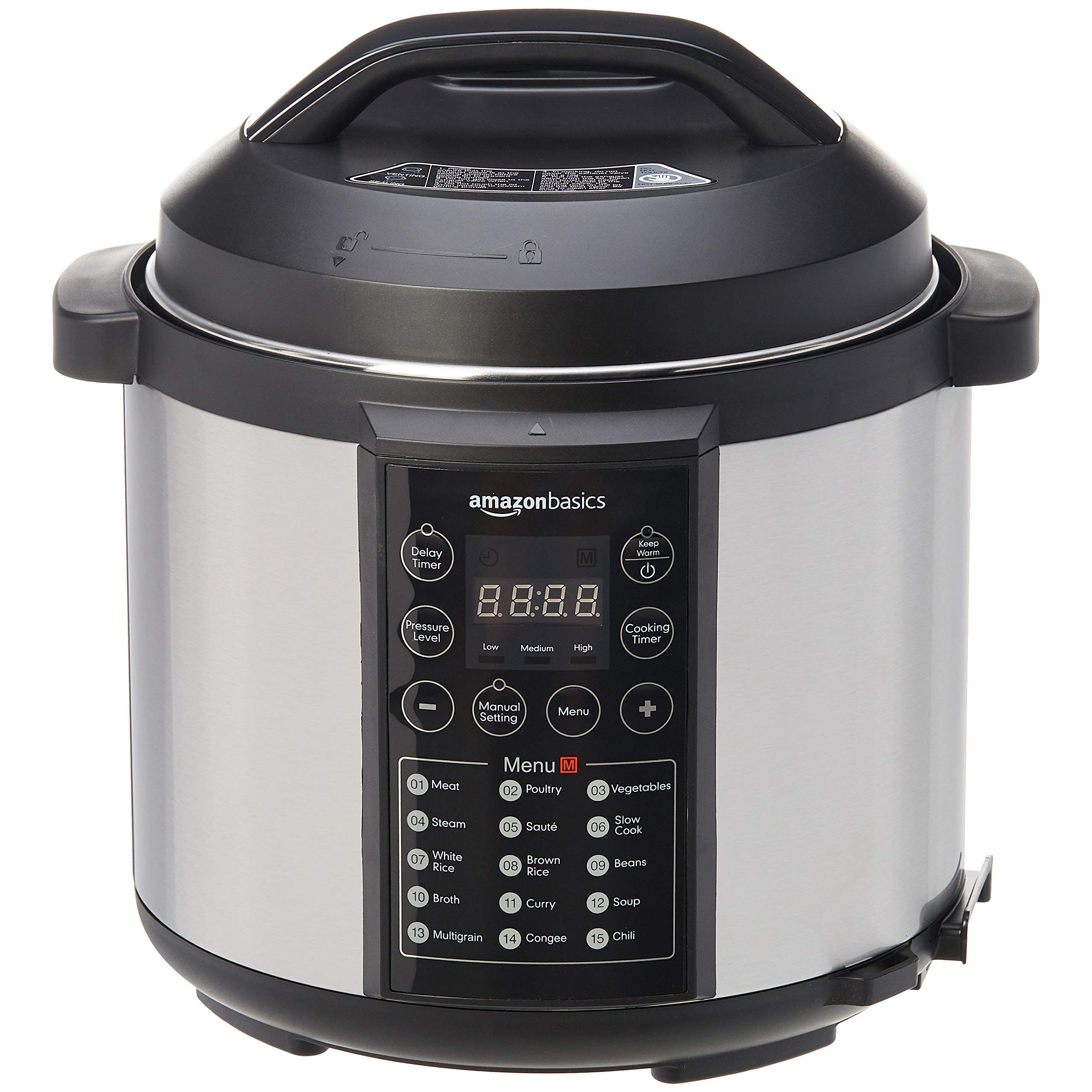 Amazon Basics Pentola Pressione Elettrica 5,5 L 1000 W Inox